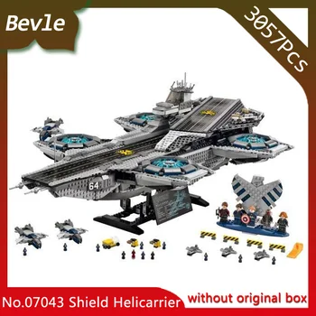 Bevle Store LEPIN 07043 3057pcs Super Hero Series Shield Helicarrier Aircraft Carrier Building Block Bricks Children Toys 76042