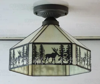 Tiffany Ceiling Light Stained Glass Lampshade Kitchen Lighting E27 110-240V