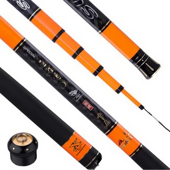 Superhard rock fishing rod carbon telescopic rods 2.7-5.4M hand pole rock fishing rod spinning hard/tb161214