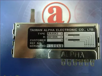 2pcs/bag Taiwan ALPHA 7.5 sliding potentiometer RA45K2 B100K axis length 15MM