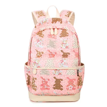 Japan And Korean Style Cartoon Pattern Backpack Bag For Teenager Girls Women Multi-Function Laptop School Bag Mochil+Free Gift