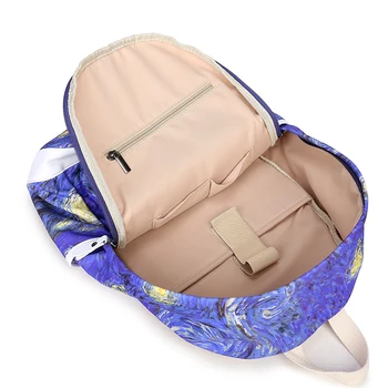 Japan And Keroan Style Star Printing Travel Backpack For Teenager Girls Multi-Function Students Shoulder Bag Mochil+Free Gift