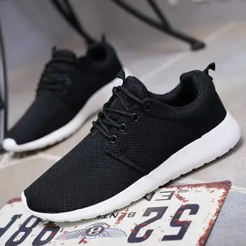 New Men Sport Running Shoes Breathable Mesh Sneakers Lace up Comfortable DMX Outdoor Walking Shoes Cushioning Athletic Shoes
