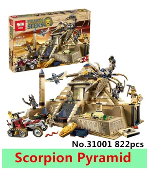 New Lepin 31001 822Pcs Egypt Pharaoh Series The Scorpion Pyramid Educational Building Blocks Bricks Toys Model Compatible 7327