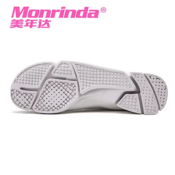 Monrinda Women's Running Shoes Microfiber Leather Walking Shoe Anti-skid Female Sport Shoes New Design A06