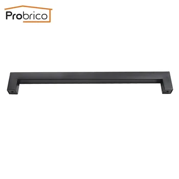 Probrico 10 PCS 15mm*15mm Black Square Bar Handle Stainless Steel CC 256mm Cabinet Door Knob Furniture Drawer Pull PDDJS15HBK256