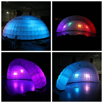 Portable inflatable dome sea shell tent with led for party/wedding/events/commercial use toy tent