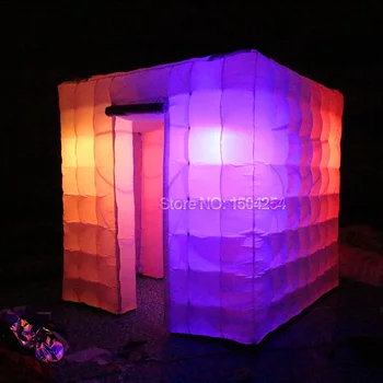 Inflatable photo booth tent with colorful led lighting inflatable photo booth studio tent 2.4m toy tent