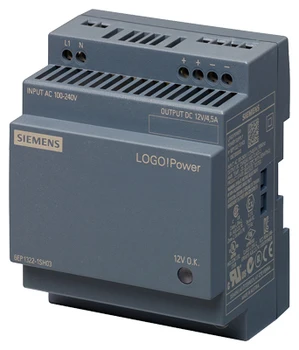 6EP1322-1SH03 LOGO!POWER 12 V/4.5 A STABILIZED POWER SUPPLY INPUT: 100-240 V AC (110-300 V DC) OUTPUT: 12 V/4.5 A DC