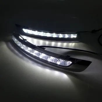 With Turn Signal Car Styling LED DRL For Volvo XC90 2007-2013 LED DRL Fog Lamps Daytime Running Light