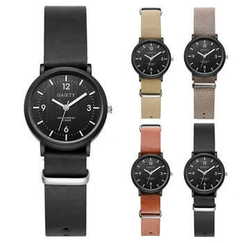 New Black Men Watches Luxury Bracelet Dress Watch Leather Women Quartz Watch Men Luxury Fashion Wristwatch