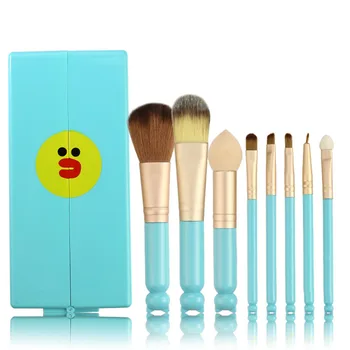 Cute Duck 8pcs Professional Beginners Makeup Brush Set Foundation Brush Makeup Brush Set Foundation Lipbrush Eyeliner Eyeshadow