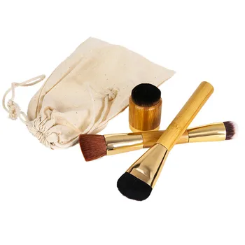 Makeup Brushes Set Fat/Flat Head Brush Double Head Brush with Canvas bag Cosmetic Make Up Tool