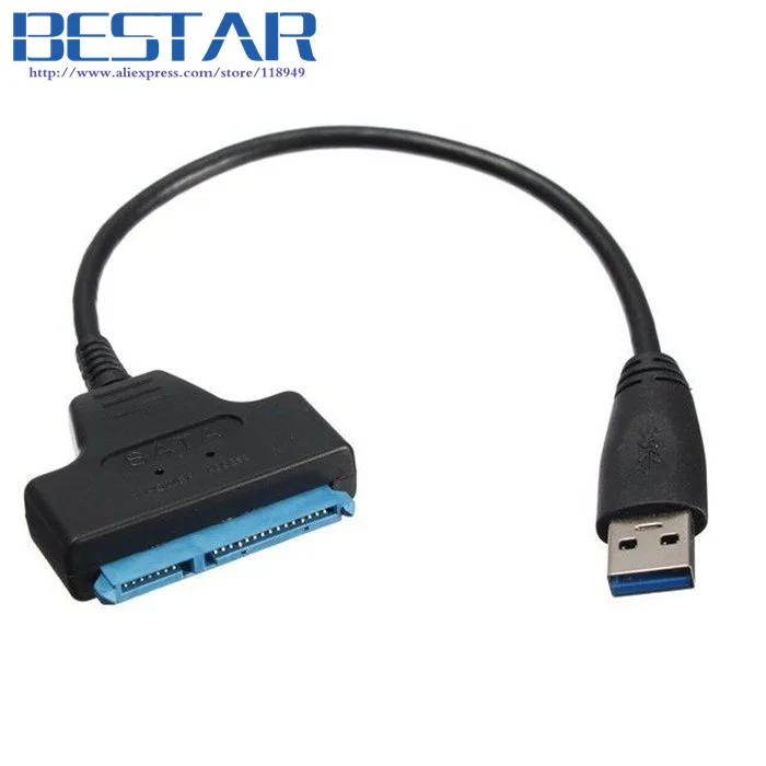 Super speed 5Gbps USB3.0 USB 3.0 to SATA 22 Pin Adapter Cable 10cm for 2.5