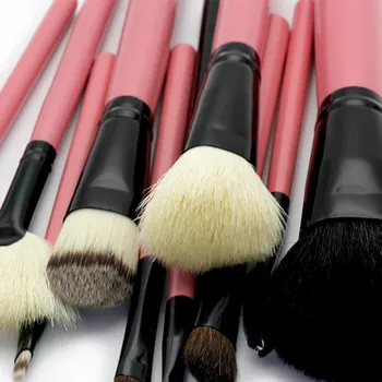 10 pcs Goat Hair Set Makeup Brushes Portable Travel Make up Brush Set Fan Foundation Contour Cosmetic Brush Set AG95