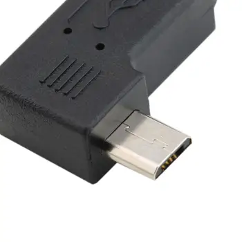USB Mini 5Pin Female to Micro 5Pin Male 90 Degree Angle Adapter Converter