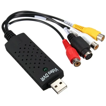 Audio Video Capture Adapter Converter Connector USB1.1/2.0 VCR DVD Card TV Tuner for Win 10 NTSC Video Game on PC/Laptop