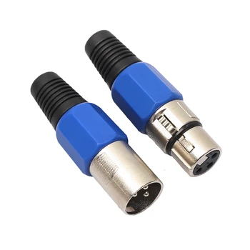 2/5/10Pairs XLR 3Pin Female MIC Jack Plug Audio Microphone Cable Connector male to female XR mic microphone adapter