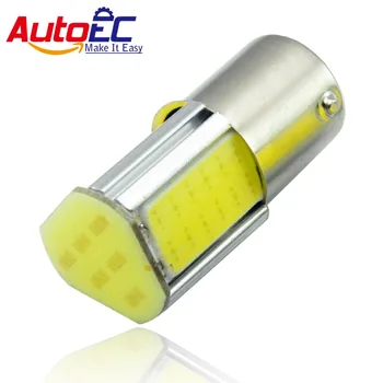 AutoEC 4x 1156 G18 Ba15s P21W 1157 Bay15d P21/5W 5W 4 COB Turn Signal Reverse Light LED Auto Car Stop Brake Bulb Lamp 12V # LF61