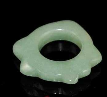 Handmade carved green Aventurine massage guahsa ring,stone guasha health tool