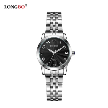 LONGBO Top Brand Lovers Watch Waterproof Full Steel Quartz Watch Men Women Fashion Luminous Watches Hour Montre Relogio Reloj