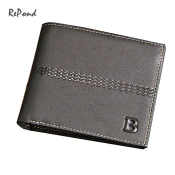 Top Quality Luxury Leather Solid Wallet Hot Fashion Brand Card Money Clips Holder Male Portable Cash Purse Carteiras Masculina