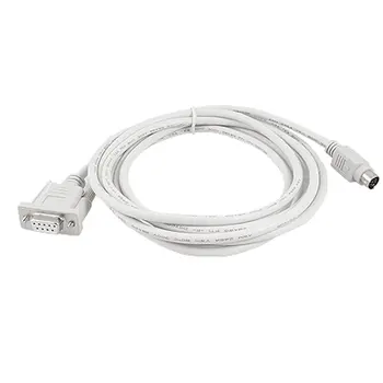 2016 New DB9P to 8P Mini Din RS232 Download Cable White 8.2 Ft for PLC DVP-EH