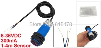 E30-R4NA 6-36VDC NPN NO 3 Wires 1-4m Sensor Photoelectric Switch w Reflector