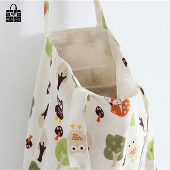 ROSEDIARY owl tree printing cotton linen Handbags large capacity Shoulder Bag Shopping Beach Bags Women Girl Shoulder bags