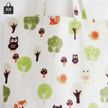 ROSEDIARY owl tree printing cotton linen Handbags large capacity Shoulder Bag Shopping Beach Bags Women Girl Shoulder bags