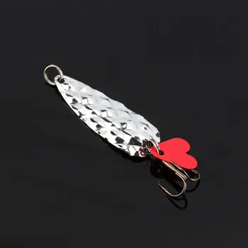 8g Shine Metal Alloy Blade Bait Fishing Lure Spoon Hard With Sound Slice Wobbler Sea Fishing Hook Tackle Spinner Gear Long Shot