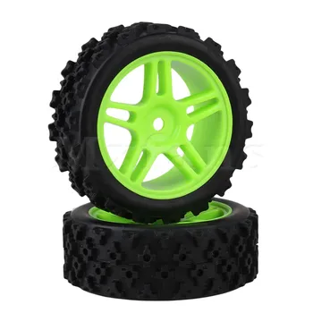 Mxfans 4 x RC 1:10 On Road Car Plastic Pentagram Wheel Rim + Flower Rubber Tyre