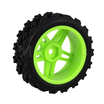 Mxfans 4 x RC 1:10 On Road Car Plastic Pentagram Wheel Rim + Flower Rubber Tyre