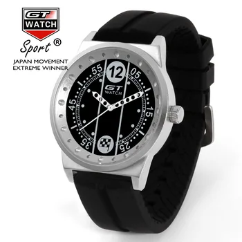Free Drop Shipping 2017 New Europe 6colors Fashion Racing Brand GT WATCH Men Silicone Sports Wristwatch