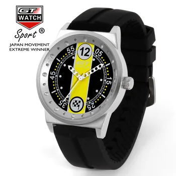 Free Drop Shipping 2017 New Europe 6colors Fashion Racing Brand GT WATCH Men Silicone Sports Wristwatch