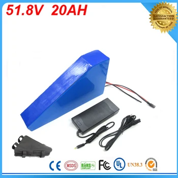 Triangle style 1500W 51.8V 20AH Electric Bicycle Battery 51.8V Lithium Battery 52V 20AH E-bike battery 30A BMS charger free bag