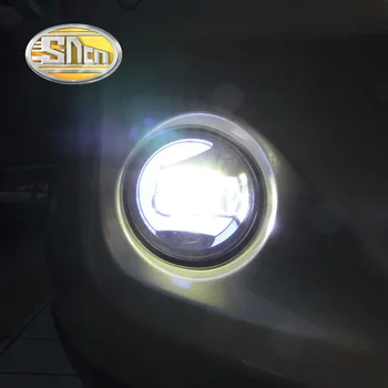 SNCN Safety Driving Auto Lamp LED Daytime Running Light Car Fog Light Foglamp For Toyota Previa 2006 -,2-IN-1 Functions