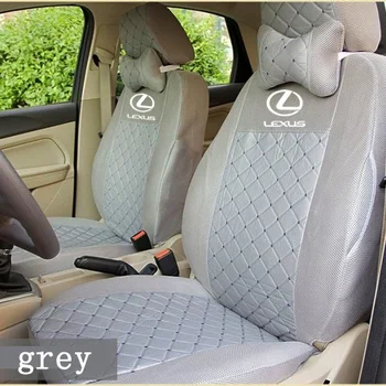 Grey/red/black silk breathable Embroidery logo Car Seat Cover For lexus ES IS GS GX LS CT LX RX RC F NX with 2 seat cover