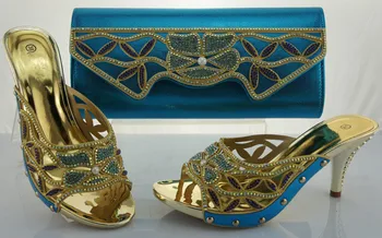Italian Design Shoes And Handbag Set Fashion Woman Pumps Shoes And Bag Set For Party Lady Sandal Shoes ME1103 Orange
