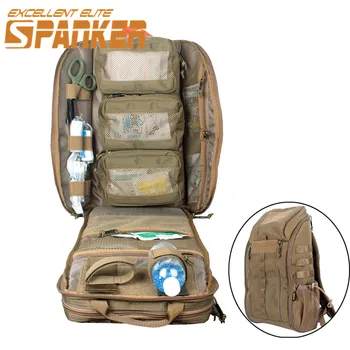 SPANKE 1050D Tactical MOLLE Medical Backpack First Aid Kits Emergency Assault Bag Large Capacity Survival Combat Rucksack