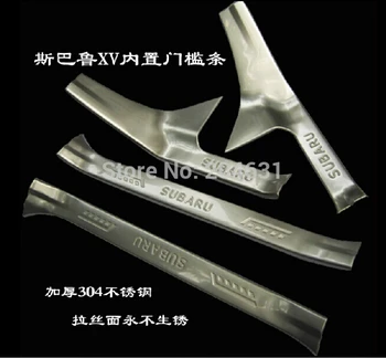 Stainless Steel Side internal Door Sill / internal Scuff Plate Fit For Subaru XV 2012 2013 fast air ship