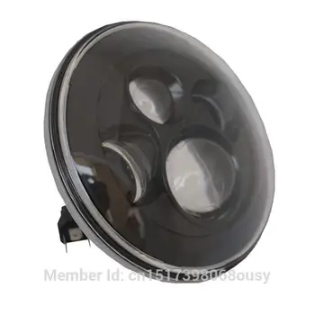 Black Motorcycle Daymaker 7'' Round LED Headlight with Matching 4.5'' Inch Spot fog passing lamps for Harley FLD Harley Touring