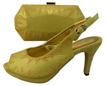 Italian Shoes With Matching Bag Italy Shoe And Bag Set For Wedding And Party Fashion African Shoes With Bag 1308-28