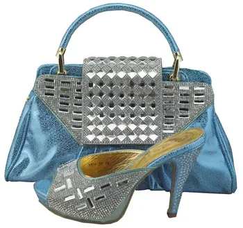 Fashion Design Italian Shoes And Matching Bags For Wedding Party Nigeria Lady Sandal Shoes And Bag Set To Match 1308-36