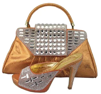 Fashion Design Italian Shoes And Matching Bags For Wedding Party Nigeria Lady Sandal Shoes And Bag Set To Match 1308-36
