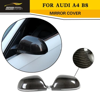 A5 A4 B8 Carbon Fiber Rear Mirror Covers Caps For Audi A4 B8 2008-2009 A5 2007-2009