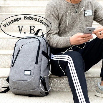 Vintage Embroidery Backpack Student College Backpack Men Women Material Escolar Mochila Quality Brand Laptop Bag School Backpack