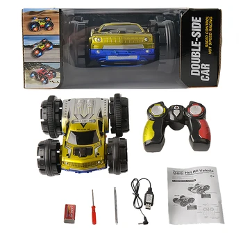 ET 6CH RC Car Vehicles Double Sided Remote Control Car 360 Degree Spinning and Flips Stunt Car USB YE8885