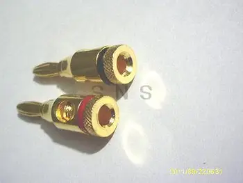 50pcs Musical Audio Speaker Cable Wire 4mm gold-plated Banana Plug Connector