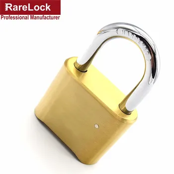 Rarelock 4 Digit Brass Combination Padlock Custom Code Key Password Lock for Door Cabinet DIY Furniture Hardware a